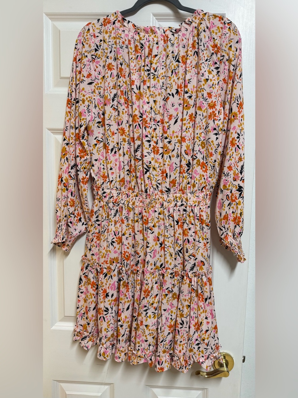 Petal & Pup Pink Ditsy Floral Smocked Mini Dress - Picture 3 of 6
